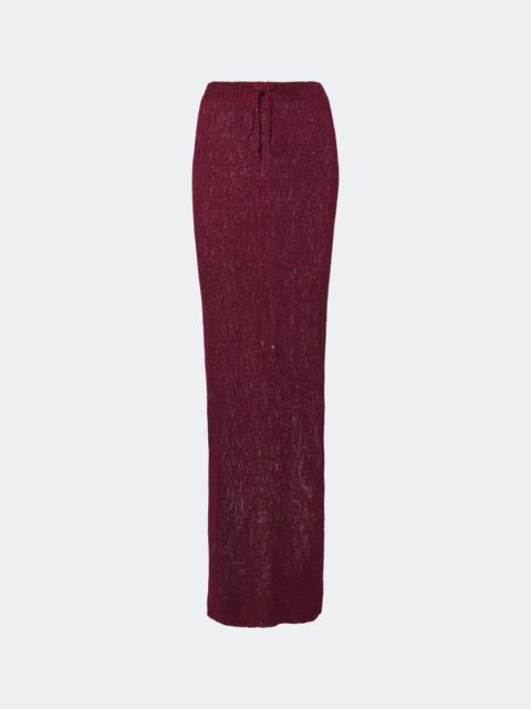 BANANHOT Alma sequined knitted maxi skirt