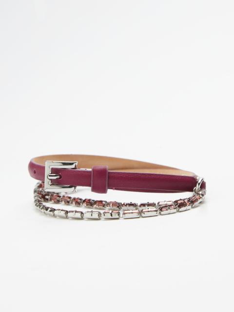 Max Mara GIOIELLO Crystal-embellished leather belt