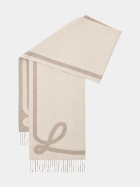 Loewe Men's Logo Wool-Cashmere Jacquard Scarf
