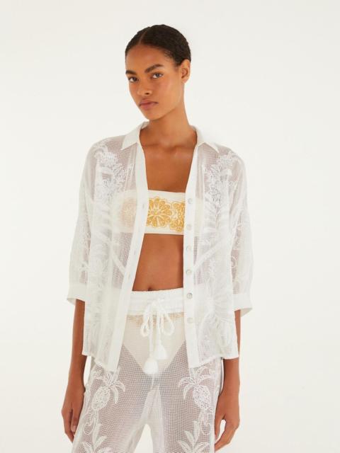 FARM RIO Off-White Nina Blouse