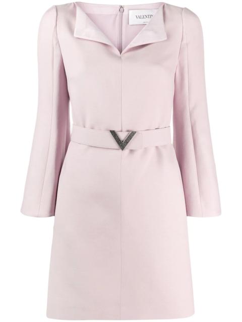 Valentino V pavé belted dress