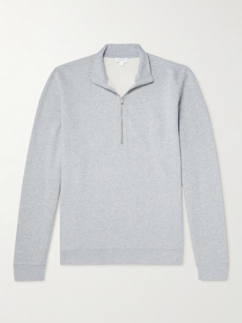 Sunspel Cotton-Jersey Half-Zip Sweatshirt