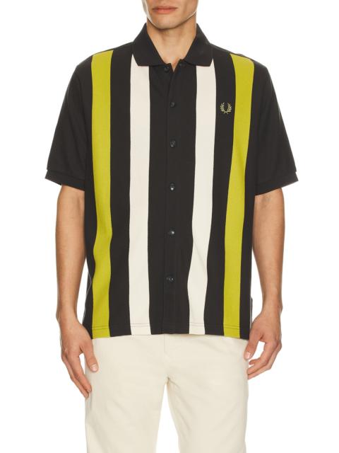 Vertical Stripe Knitted Shirt