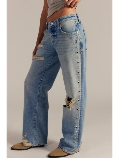 FREE PEOPLE We The Free Tennessee Low-Rise Boyfriend Studded Jeans
