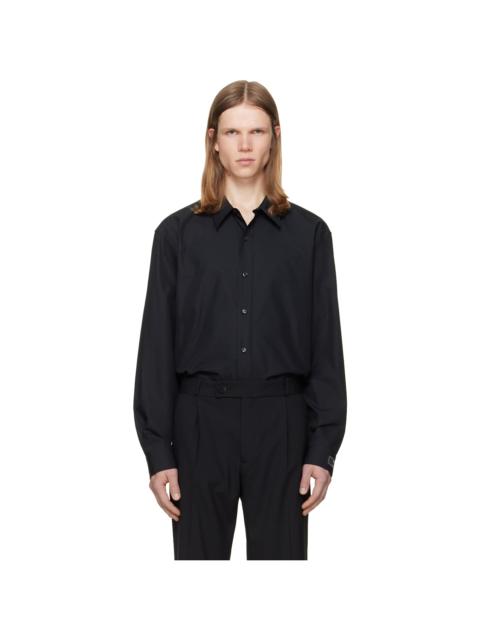 Balmain Black 'Balmain Paris' Cotton Poplin Shirt