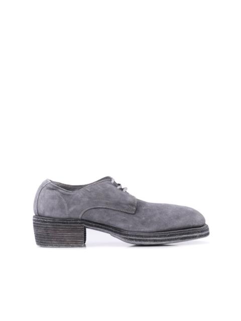 Guidi almond-toe lace-up derby shoes - Grey