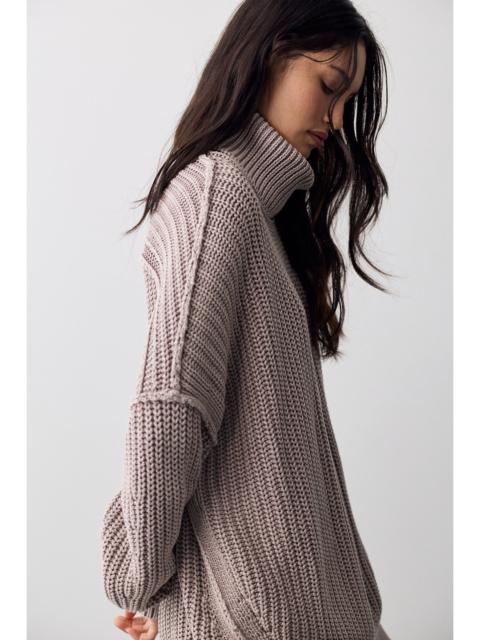 FREE PEOPLE We The Free Worn Thru Turtleneck Sweater