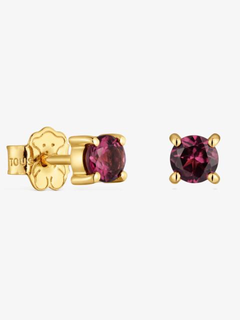 TOUS 9kt gold and rhodolite Earrings TOUS Bucle