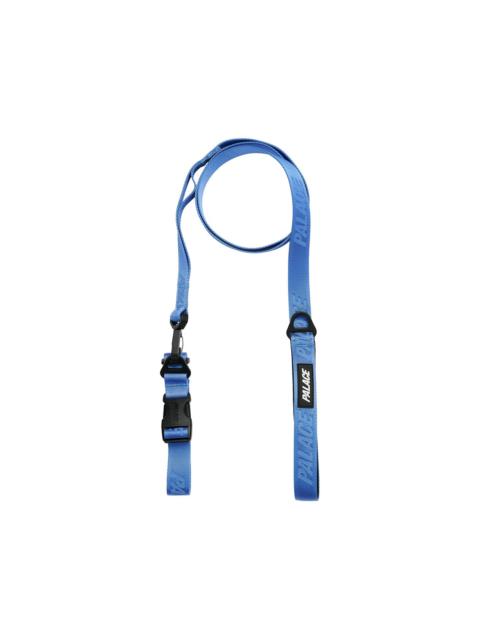 PALACE JACQUARD LOGO DOG COLLAR AND LEAD BLUE