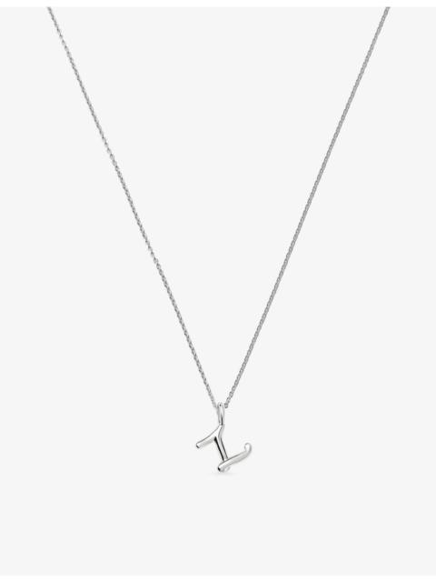 MISSOMA Curly Molten Mini Initial C Silver-Plated Sterling-Silver Necklace