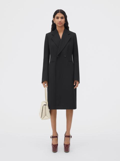 コート BOTTEGA VENETA FW22 WOOL COAT (709314_VKIV01000) Bottega Veneta Wool Coat with Button Closure in Black – LOZURI®