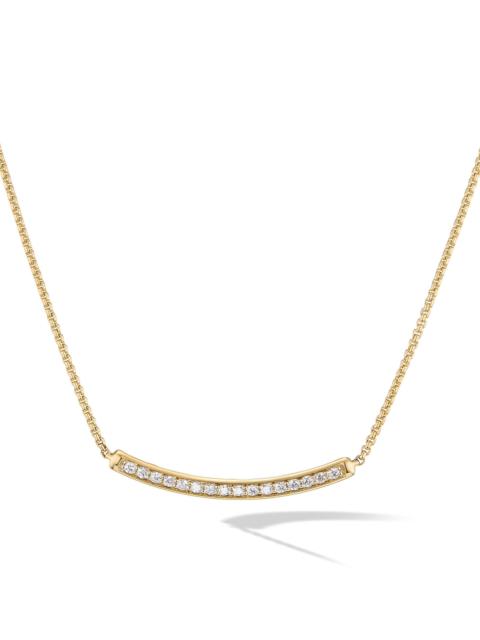 DAVID YURMAN Women's Petite Pavé Bar Necklace in 18K Yellow Gold - Diamond