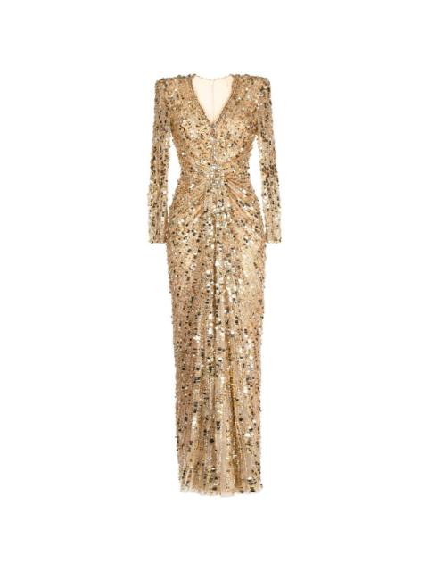 Gazelle sequin-embellished gown