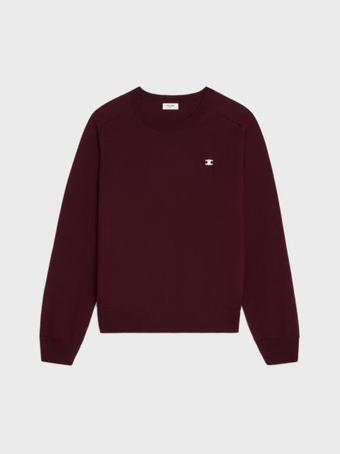 CELINE triomphe crew neck sweater in wool