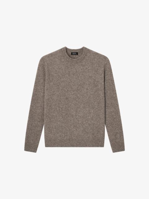 A.P.C. CANDICE SWEATER - LOOSE-FIT TAUPE BROWN SWEATER