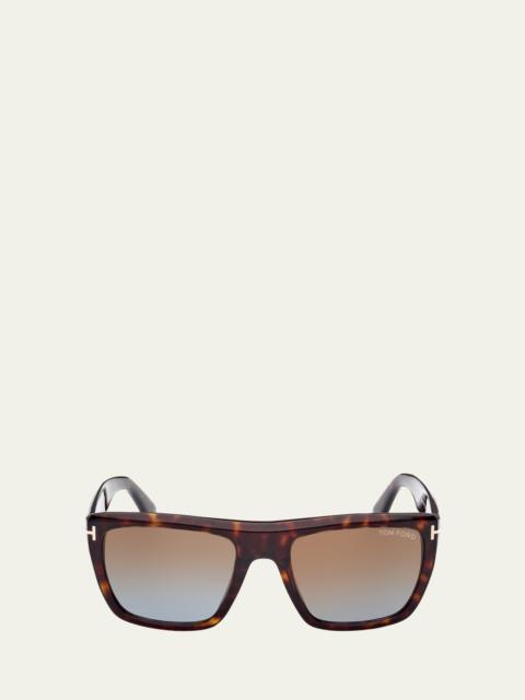 TOM FORD Men's Alberto Polarized Square Sunglasses