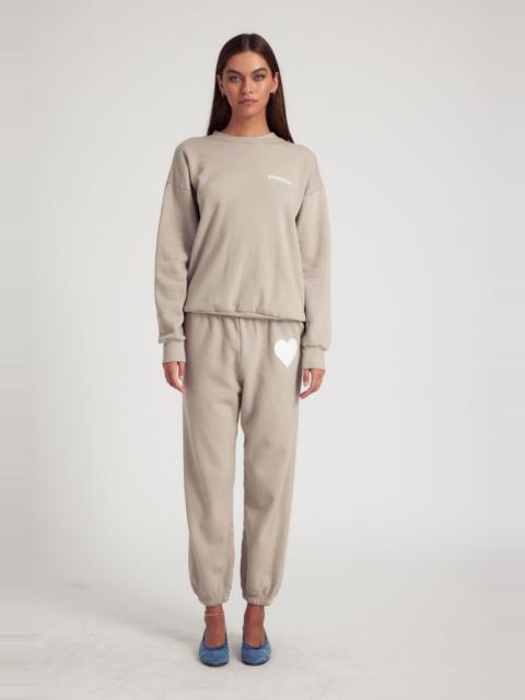 SPRWMN TAUPE HEART SWEATPANTS