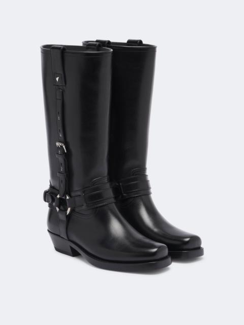 FENDI Leather biker boots