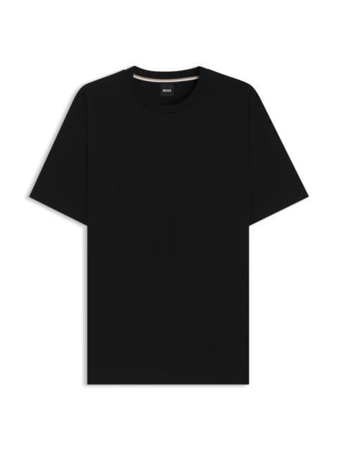 BOSS COTTON-JERSEY REGULAR-FIT T-SHIRT WITH RIBBED COLLAR