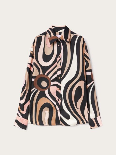 PUCCI MARMO PRINT SILK SHIRT