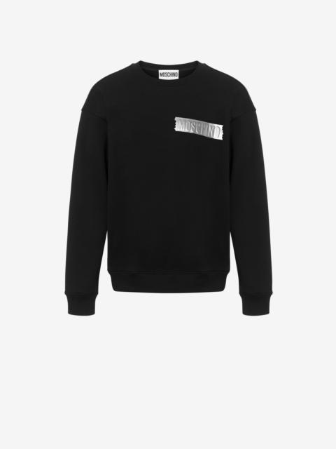 Moschino SILVER LOGO ORGANIC COTTON SWEATSHIRT