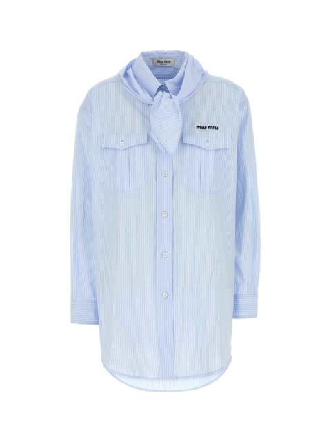 Miu Miu Embroidered Poplin Shirt