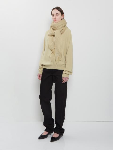 FRENCKENBERGER Woven Cashmere Scarf Mono — Beige