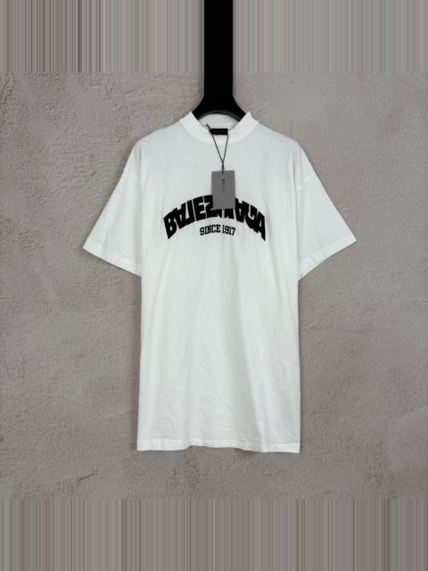 BALENCIAGA Balenciaga White Inverted Embroidered Slogan T-Shirt