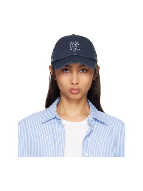 Sporty & Rich Navy '47 Edition Yankees Serif Outline Cap