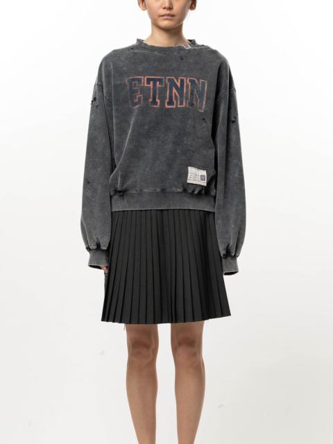 Maison MIHARAYASUHIRO Bleached College Print Sweatshirt