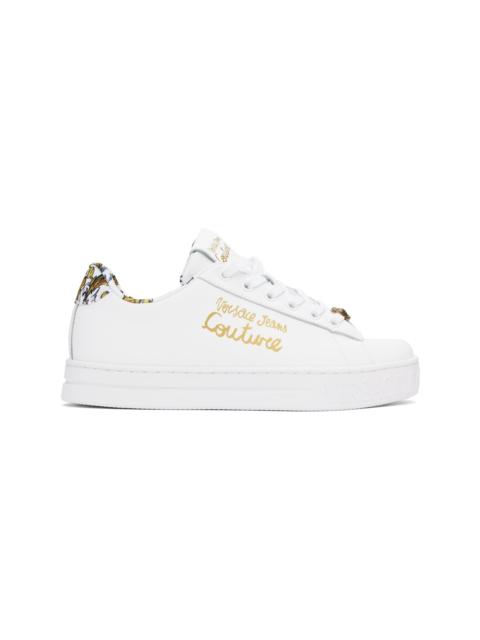 VERSACE JEANS COUTURE White Court 88 Sneakers
