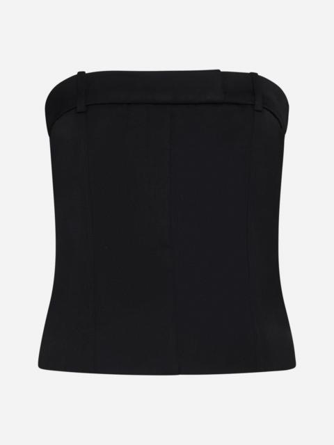 RÓHE Wool-blend tailored corset top