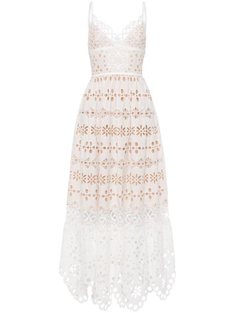ELIE SAAB V-neck embroidered maxi dress