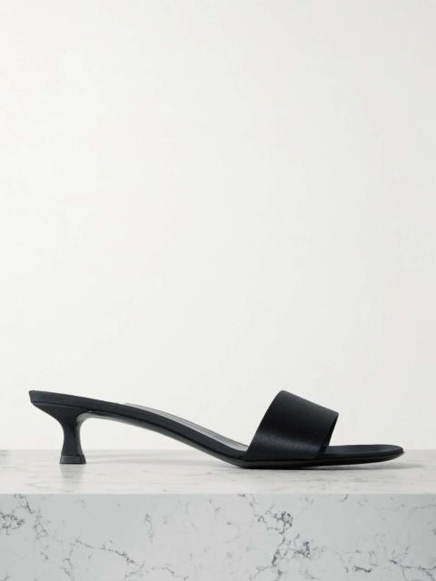 The Row Combo satin mules