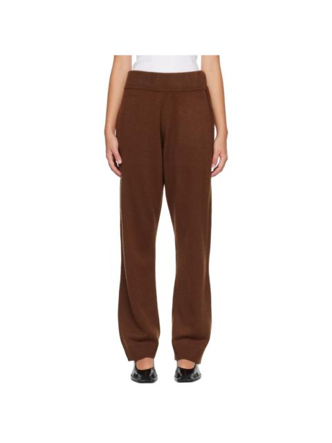 entire studios Brown Knit Cashmere Lounge Pants