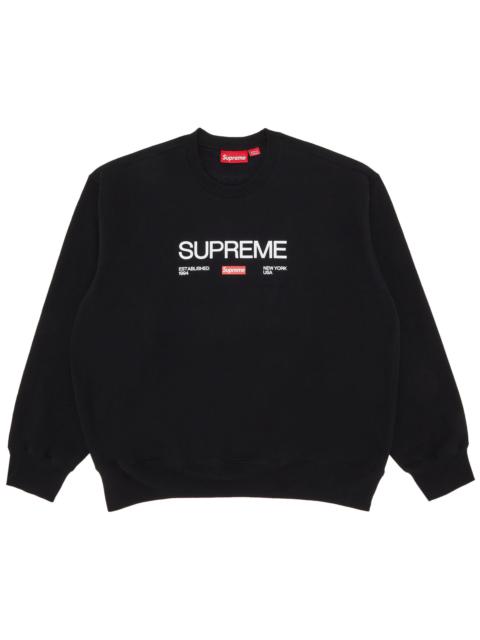 Supreme Established Crewneck 'Black'