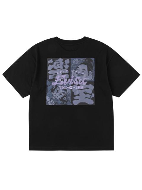 EVISU Godhead and Kite Daruma Kerchief Print T-shirt