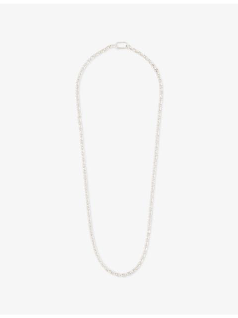 TOM WOOD Lee Chain Thick White Rhodium-Plated 925 Sterling Silver Necklace