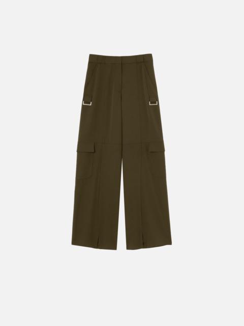 PINKO FLOWING WIDE-LEG CARGO TROUSERS