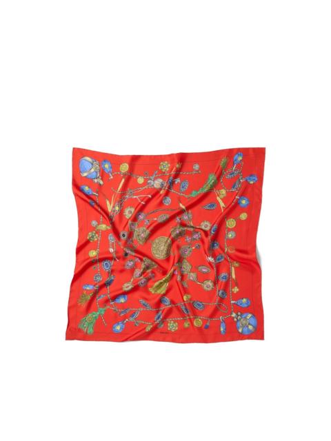 VERSACE printed silk twill scarf 90 cm