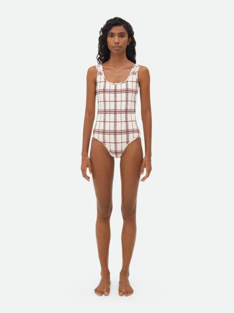 Bottega Veneta Smocked Nylon Swimsuit