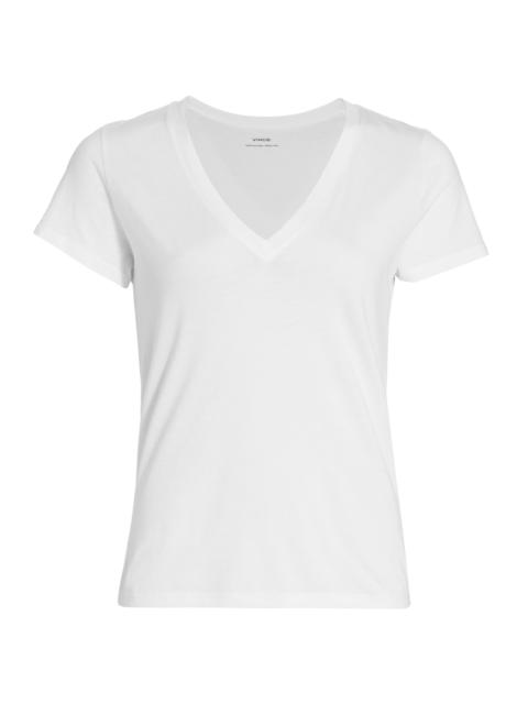 Vince Women's Plunging V-Neck T-Shirt - Optic White