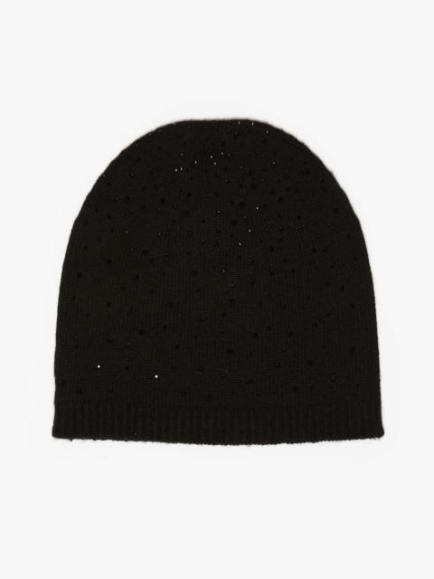 PAGINA Cashmere and rhinestone beanie