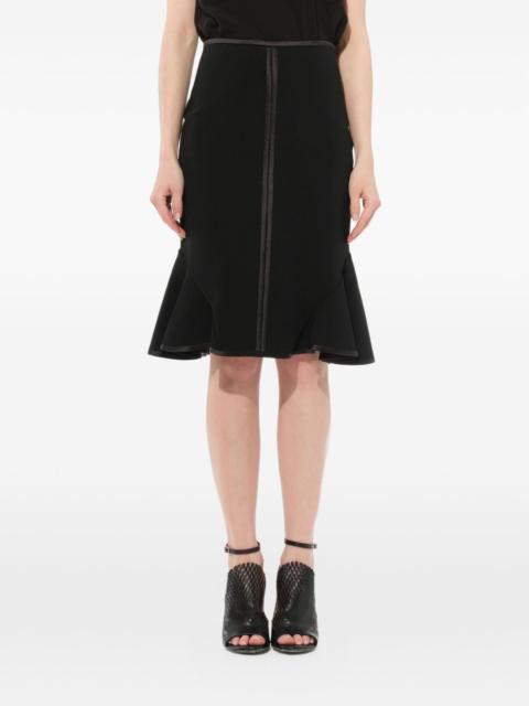Givenchy ruffled satin-trim skirt