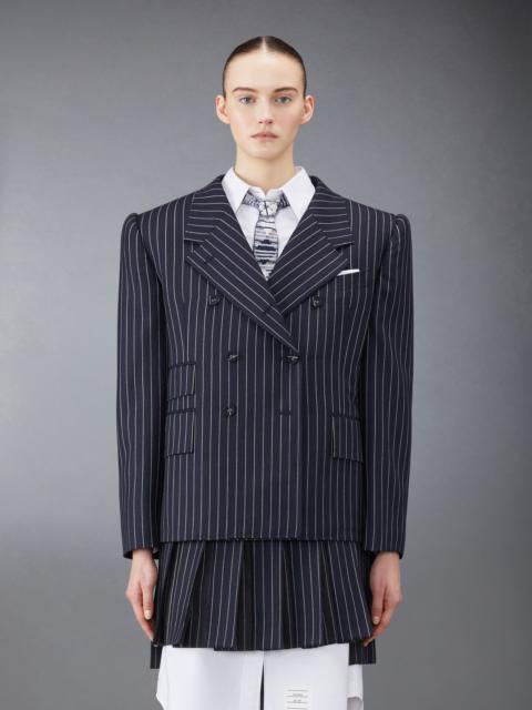 Thom Browne PINSTRIPE OVERSIZED DOUBLE BREASTED SPORT COAT