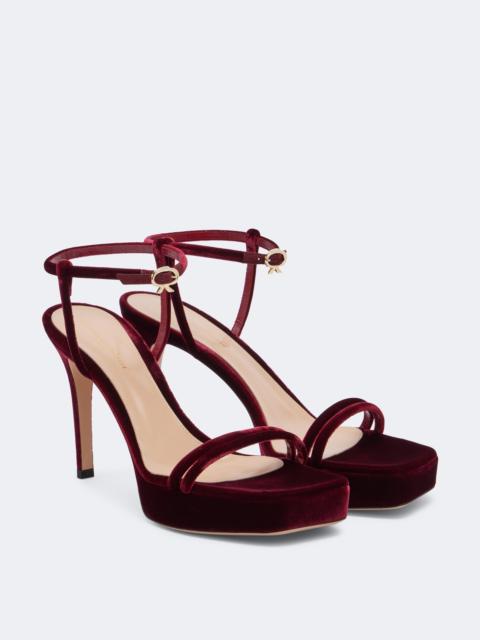 Gianvito Rossi Velvet platform sandals