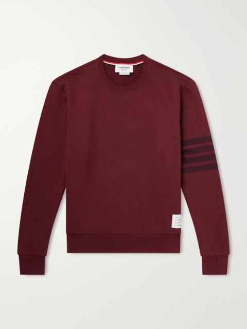 Thom Browne 4-Bar Stripe Cotton-Jersey Sweatshirt