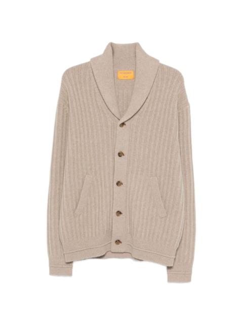 GUEST IN RESIDENCE shawl-collar ribbed cardigan