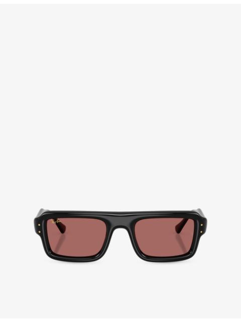 Ray-Ban RB4954 Rectangle-Frame Nylon Sunglasses