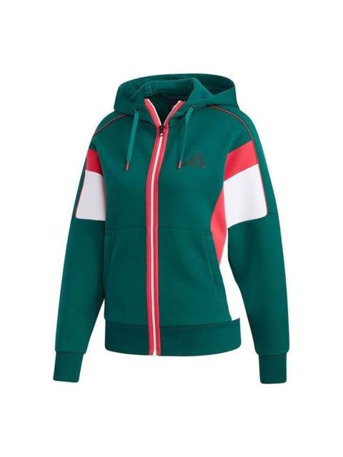 (WMNS) adidas Urban DK Jackets 'Green White Red' GM1463